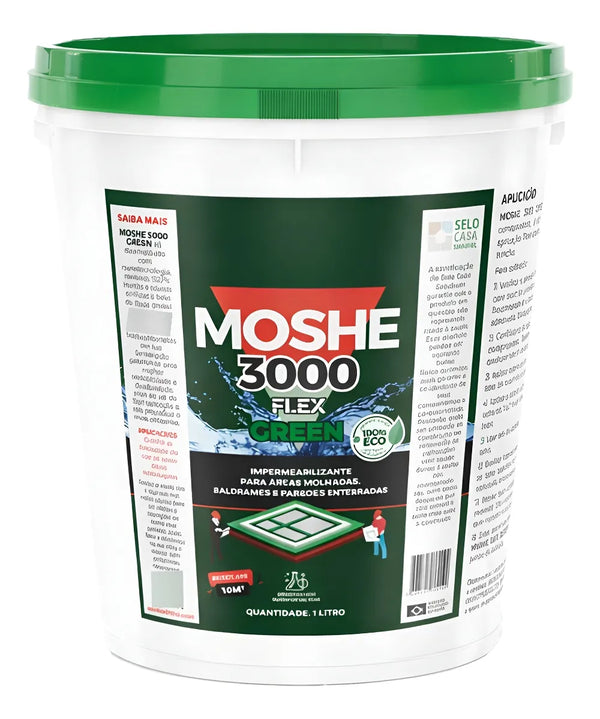Impermeabilizante MOSHE 3000 GREEN para Áreas Molhadas Monocomponente