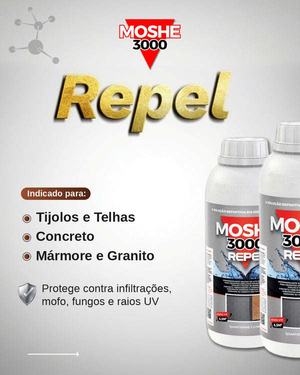 Impermeabilizante MOSHE 3000 REPEL para Superfícies Porosas Hidrorrepelente